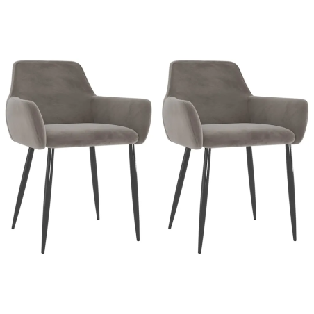 Chaises Forsyth — Velours · Gris clair