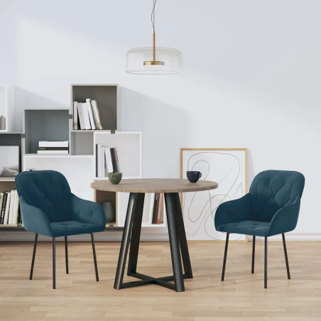Chaises Chrystie — Velours · Bleu