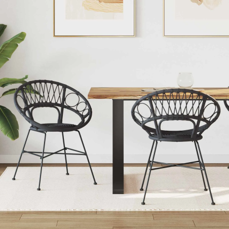 Chaises Pierrepont — Rotin · Noir