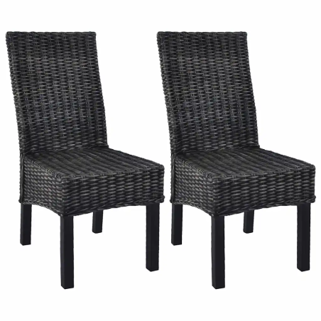 Chaises Clark — Rotin · Noir