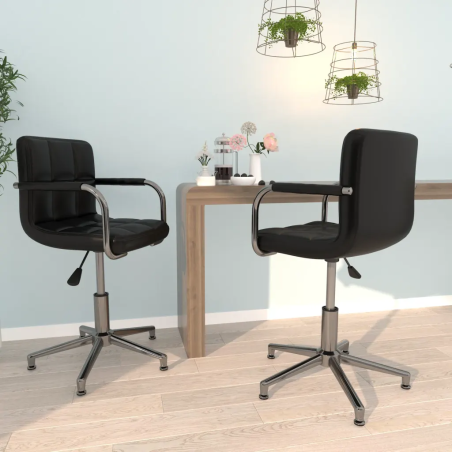 Chaises pivotantes Adams — Similicuir · Noir
