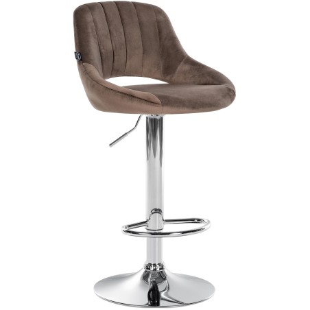 Tabouret de bar Mercer — Velours · Marron