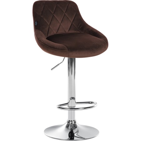 Tabouret de bar Crosby — Velours · Marron