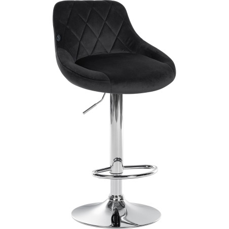 Tabouret de bar Crosby — Velours · Noir