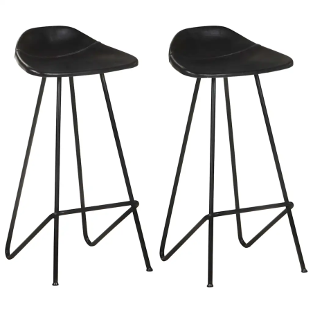 Tabourets de bar Amity — Cuir · Noir