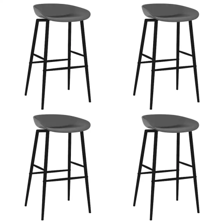 Tabourets de bar Beard — Plastique · Gris