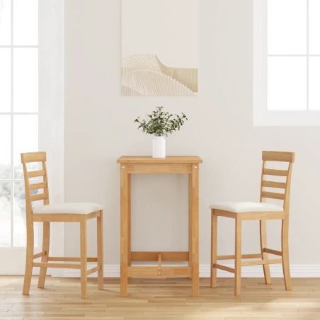 Tabourets de bar Delavan — Tissu · Naturel
