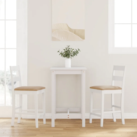 Tabourets de bar Dikeman — Tissu · Blanc