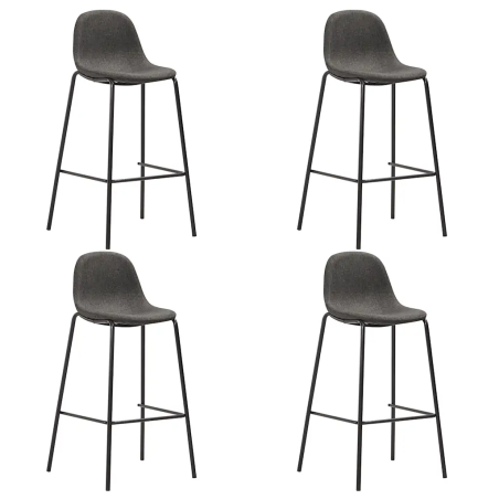 Tabourets de bar Newel — Tissu · Gris foncé