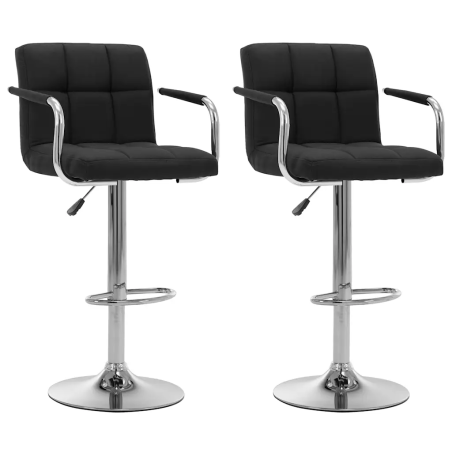 Tabourets de bar Doughty — Tissu · Noir