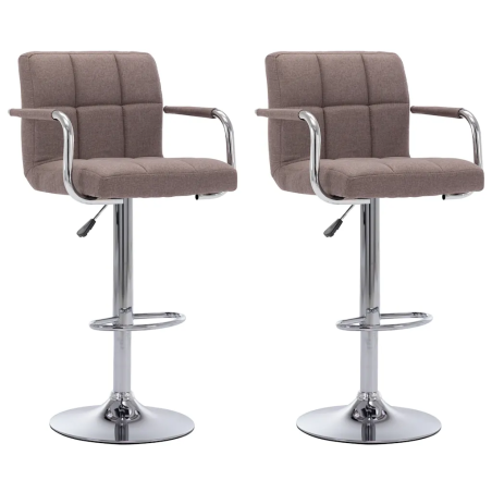 Tabourets de bar Doughty — Tissu · Taupe