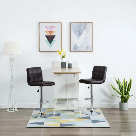 Tabourets de bar Grace — Similicuir · Marron