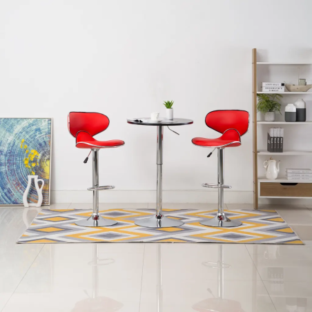 Tabourets de bar Herkimer — Similicuir · Rouge