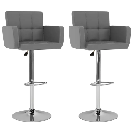 Tabourets de bar Hopkinson — Similicuir · Gris