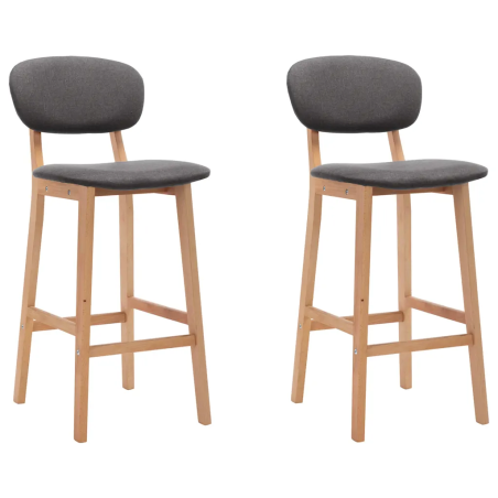 Tabourets de bar Patchen — Tissu · Gris foncé