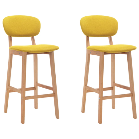 Tabourets de bar Patchen — Tissu · Jaune