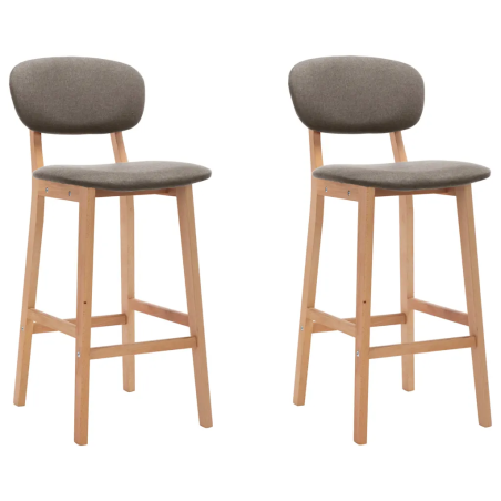 Tabourets de bar Patchen — Tissu · Taupe