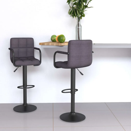 Tabourets de bar Boerum — Tissu · Taupe