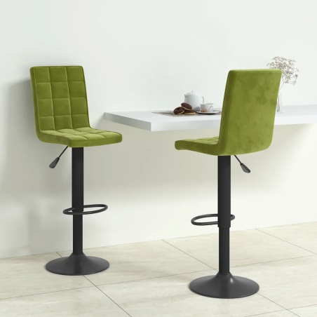 Tabourets de bar Parkside — Velours · Vert clair