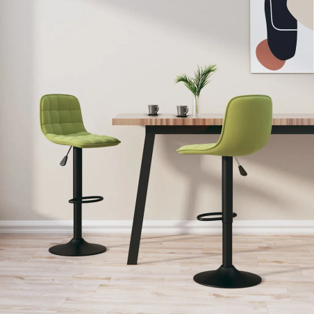 Tabourets de bar Linden — Velours · Vert clair