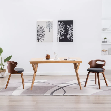 Chaises Marlborough — Tissu · Gris foncé
