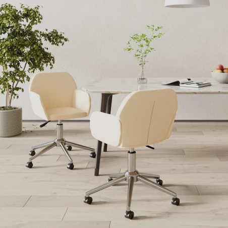 Chaises de bureau Burling — Tissu · Crème