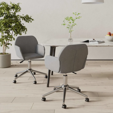 Chaises de bureau Burling — Tissu · Gris clair