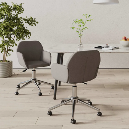 Chaises de bureau Burling — Tissu · Gris foncé
