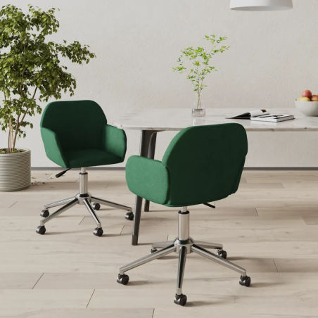 Chaises de bureau Burling — Tissu · Vert foncé