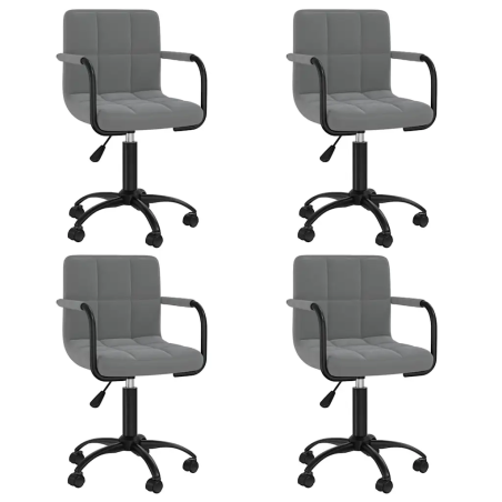 Chaises de bureau Dey — Velours · Gris foncé