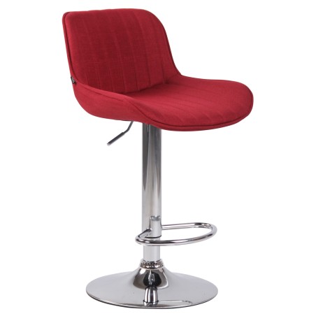 Tabouret de bar Sullivan — Tissu · Rouge