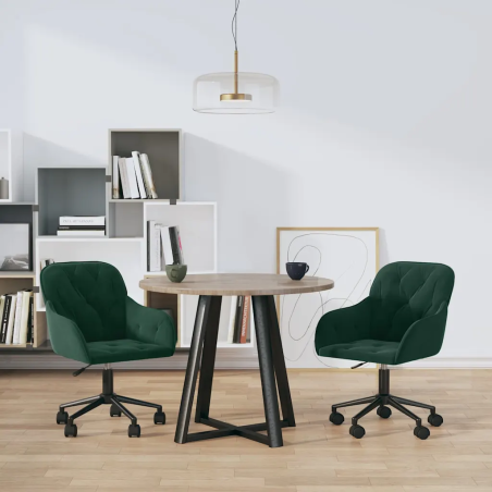 Chaises de bureau Chatham — Velours · Vert foncé