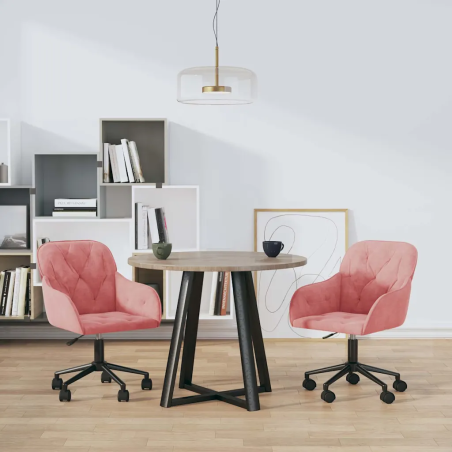 Chaises de bureau Chatham — Velours · Rose