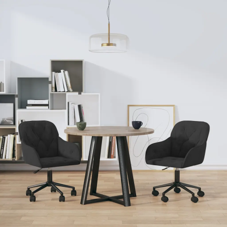 Chaises de bureau Chatham — Velours · Noir