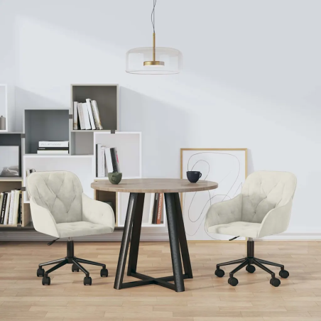 Chaises de bureau Chatham — Velours · Crème