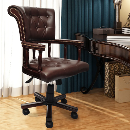 Fauteuil de bureau Gouverneur — Similicuir · Marron