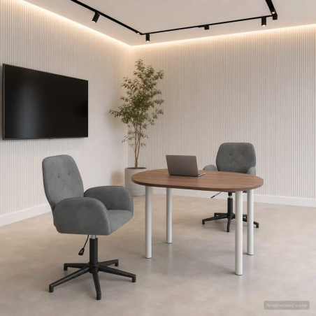 Chaises de bureau Herald — Velours · Gris foncé