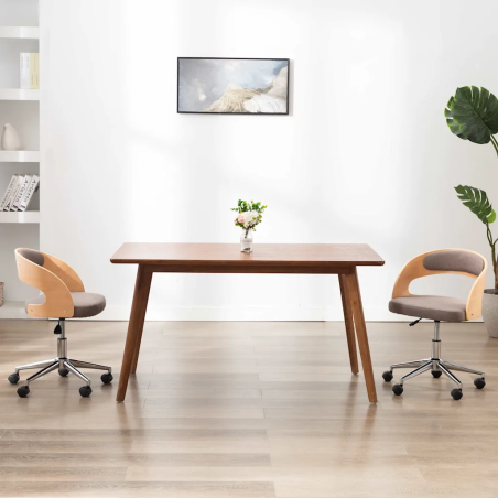 Chaises de bureau Jeannette — Tissu · Taupe