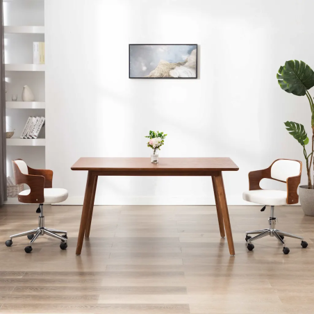 Chaises de bureau Tryon — Similicuir · Blanc