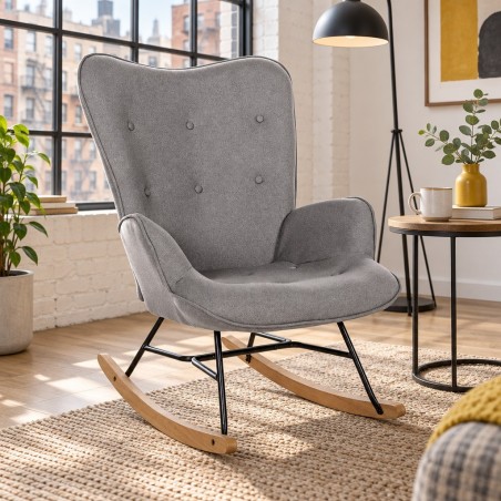 Fauteuil à bascule Vosges — mise en situation