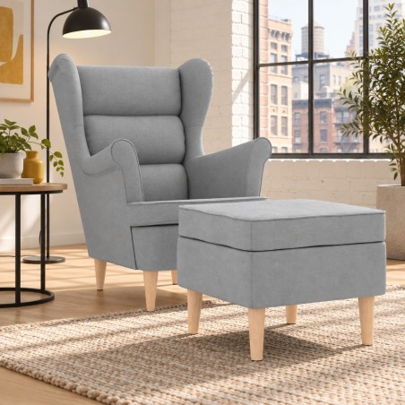 Fauteuil Varenne avec repose-pied — mise en situation