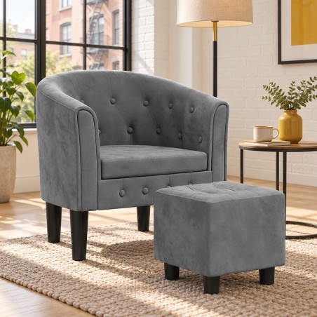 Fauteuil Guénégaud avec repose-pied — mise en situation
