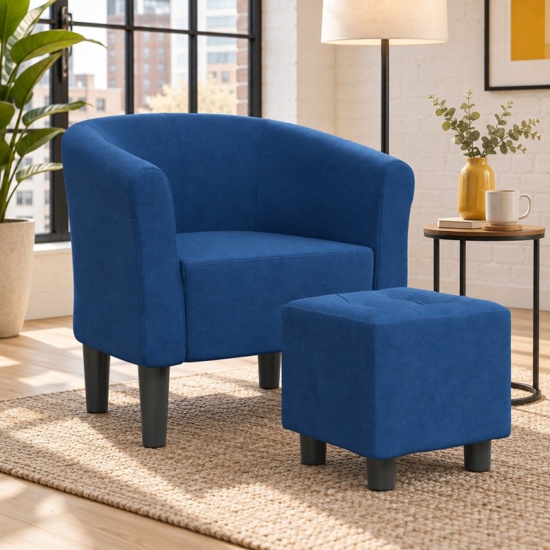 Fauteuil Dauphine avec repose-pied — mise en situation