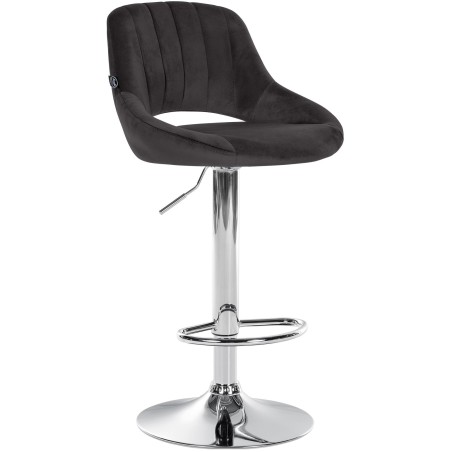 Tabouret de bar Mercer — Velours · Noir