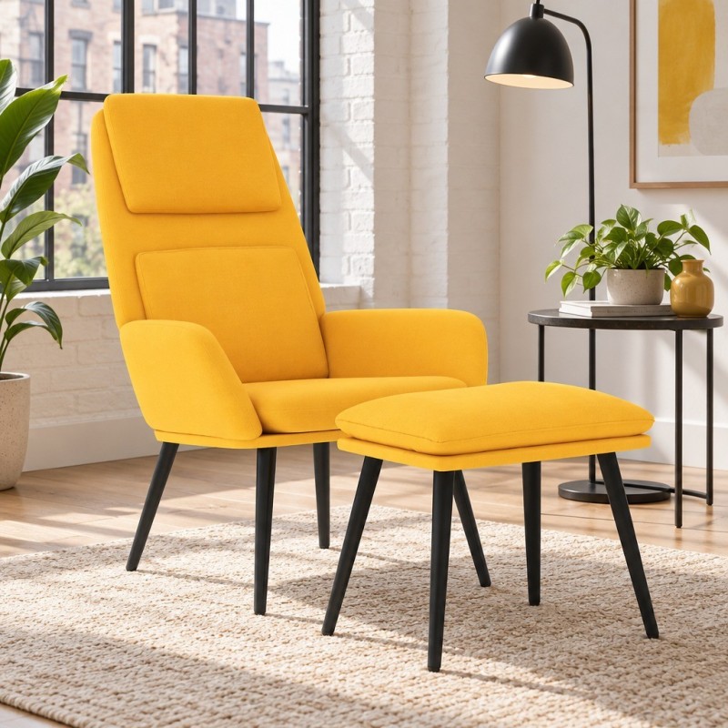 Fauteuil Belleville avec repose-pied — mise en situation