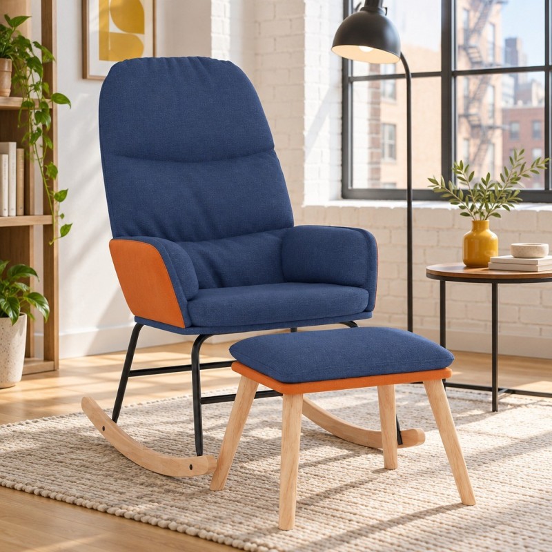 Fauteuil à bascule Richelieu avec repose-pied — mise en situation