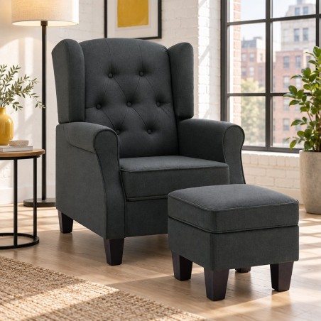 Fauteuil Visconti avec repose-pied — mise en situation