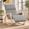 Fauteuil à bascule Vivienne bois clair — mise en situation