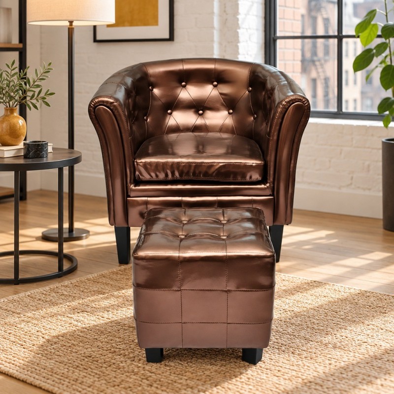 Fauteuil Barbette avec repose-pied — mise en situation