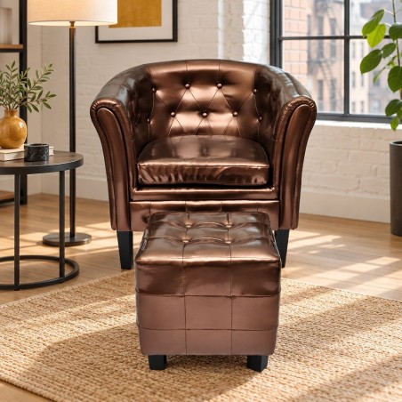 Fauteuil Barbette avec repose-pied — mise en situation